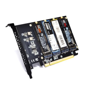 TukeSM PCIe 4.0 x16 Quad NVMe M.2 Adapter Card