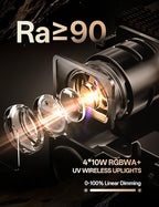 LYJFBD Battery-Powered Wireless RGBWA LED Stage Uplights