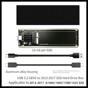 Kfwfuaee USB-C SSD Enclosure for 2013-2017 MacBook Drives