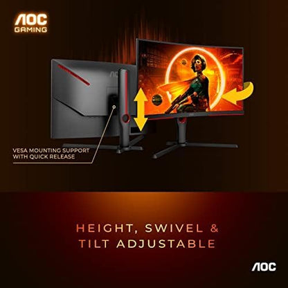 AOC CQ27G3S 27" Curved Gaming Monitor - 165Hz, 1ms, FreeSync Premium