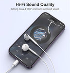 GAXIWILO Lightning Wired iPhone Earbuds with Mic (2-Pack)
