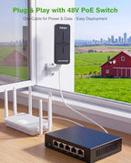 AdaLov CPE882 Outdoor WiFi 6 Point-to-Point Bridge Kit