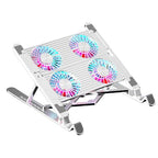MINGLEA Foldable Laptop Cooling Stand with Quiet LED Fans
