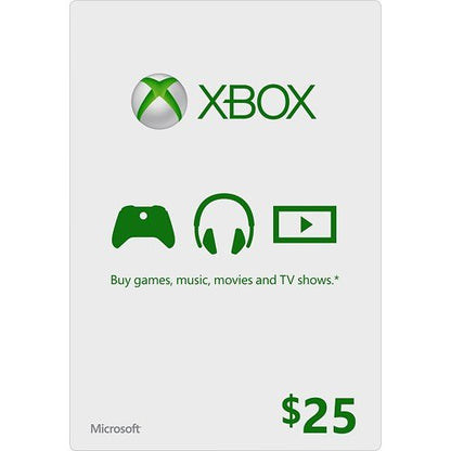 Microsoft Xbox Gift Card $25 Physical