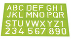 Westcott E-10600 00 Letters and Numbers Stencil - Assorted Colours