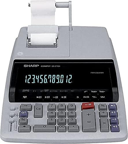 Sharp 6543845635 QS-2770H Two-Color Printing Calculator