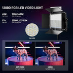 GVM 65W RGB LED Video Light Panel Kit