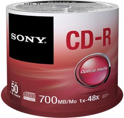 Sony 50CDQ80SP CD-R 700MB 48X Recordable Disc 50-Pack