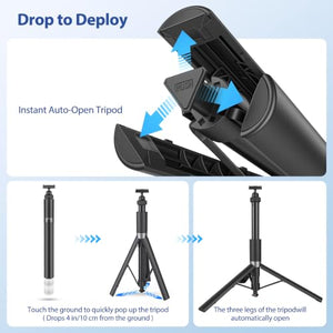 Walking Way Auto-Open Throwpod Selfie Stick Tripod