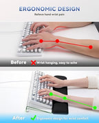 Laborio Adjustable Acrylic Keyboard Stand with Wrist Rest
