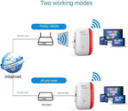 Kalaiee 300Mbps Dual-Mode WiFi Range Extender with Ethernet Port
