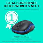 Logitech 910-002237 M185 Red Wireless Mouse