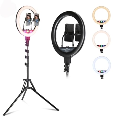 HBCDAAQ Voice-Controlled Circular Selfie Ring Light with Tripod — main product image