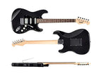 Monoprice 610370 Indio Series California Classic Solid-Body Guitar - Black