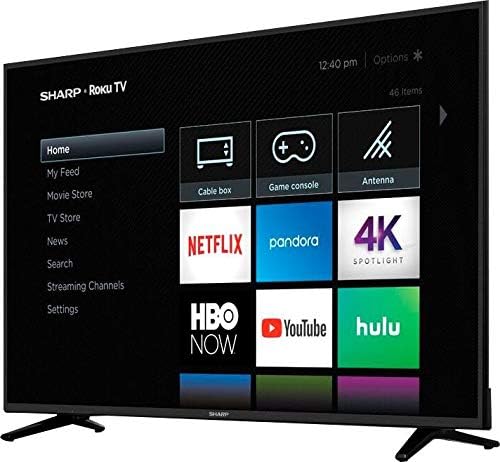 Sharp LC-58Q7370U 58" 4K UHD Roku TV Renewed
