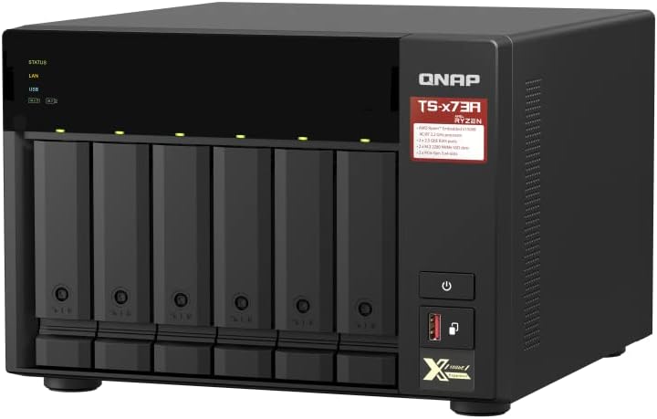 QNAP TS-673A-8G 6-Bay NAS 2.5GbE Ports PCIe Slots