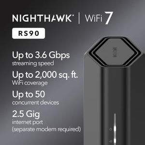 NETGEAR Nighthawk RS90 Dual-Band WiFi 7 Router