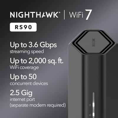 NETGEAR Nighthawk RS90 Dual-Band WiFi 7 Router