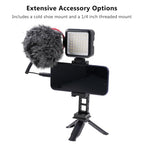 Fabater Phone Tripod Mount with 360 Ball Head and Dual Cold Shoe