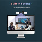 DDYYDS 1080P Webcam with Privacy Cover and Built-In Speaker