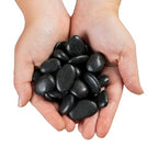 MSI AMZ-LSC-0009P Black Polished Pebbles - 40 lb Bag