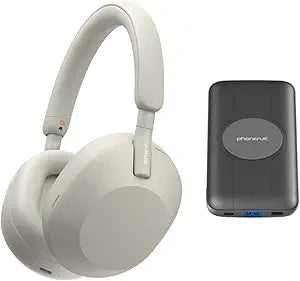 Sony WH-1000XM5 Wireless Noise Canceling Headphones Silver Bundle