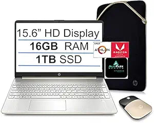HP 2022 15.6" HD Laptop Athlon Silver 3050U 16GB 1TB SSD Win10S