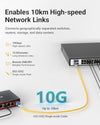 NUBASA 8-Port 2.5G Unmanaged Switch with 10G Fiber Kit