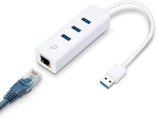 TP-Link UE330 USB 3.0 to Gigabit Ethernet Adapter with 3-Port Hub