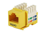 Monoprice 105377 Cat5E Punch Down Keystone Jack Yellow