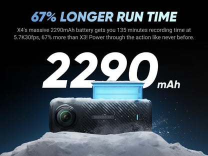 Insta360 X4-2-IN-1-SELFIE_GB 8K 360 Action Camera Bundle