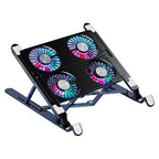 MINGLEA Foldable Laptop Cooling Stand with Quiet LED Fan