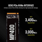 Corsair CSSD-F2000GBMP400 2TB NVMe PCIe M.2 SSD