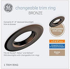 GE 47831 Bronze Baffle 6-Inch Recessed Light Trim