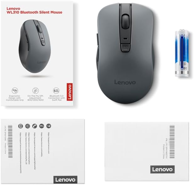 Lenovo GY51Q65621 Bluetooth Silent Ergonomic Mouse