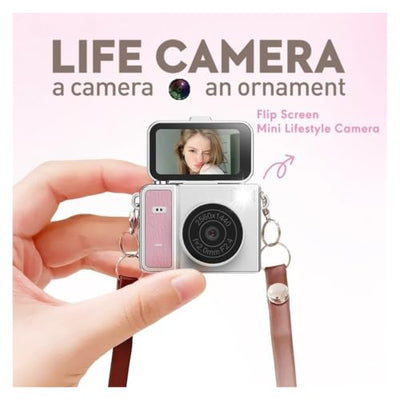 NKVADZBSFEP Retro Mini Digital Camera with Flip Screen