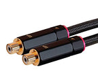 Monoprice 138074 RCA to 2 RCA Pigtail Cable 3ft Gold Onix
