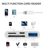 HOYULLI 4-in-1 Lightning OTG SD Card Reader Hub for iPhone