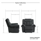 Lexicon 194840173502 Taylor 3-Piece Reclining Living Room Set