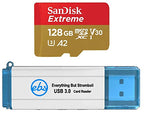SanDisk 4351640425 128GB Extreme GoPro MicroSD Card Bundle