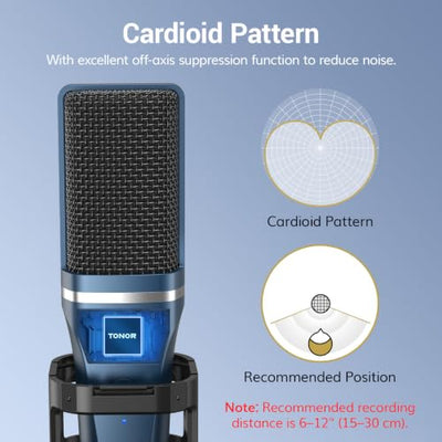 TONOR TC-777 USB Cardioid Condenser Podcast Microphone
