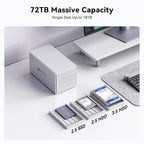 Yottamaster PS400C3 4-Bay Aluminum USB-C Hard Drive Enclosure