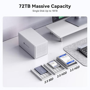 Yottamaster PS400C3 4-Bay Aluminum USB-C Hard Drive Enclosure