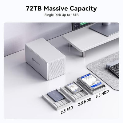 Yottamaster PS400C3 4-Bay Aluminum USB-C Hard Drive Enclosure