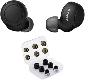 Sony WFC500B Wireless Bluetooth Earbud Headphones Bundle