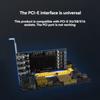 Raxmolo 4-Port PCIe to USB 3.2 Gen 2 Expansion Card