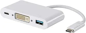 Monoprice 115759 USB-C to VGA Multiport Adapter - White — main product image