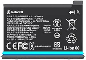 Insta360 CINOSBT/C ONE X2 1420mAh Replacement Battery — main product image