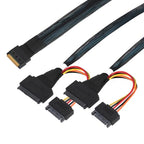 ST-JY SlimSAS SFF-8654 8i to Dual U.2 NVMe Cable