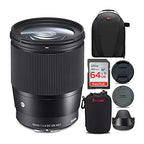 Sigma 16mm f/1.4 DC DN Contemporary Canon EF-M Lens Bundle